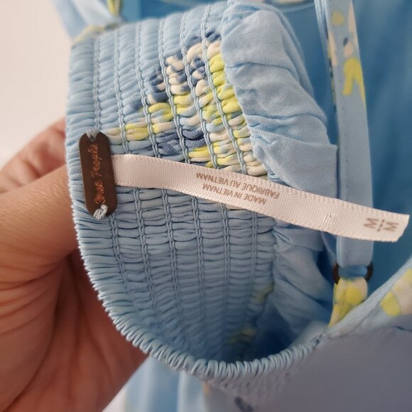 Women’s Free People Laura Midi Dress in Blue Floral - Picture 4 of 9